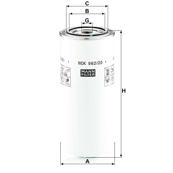 Filtru combustibil - MANN-FILTER [WDK 962/20]