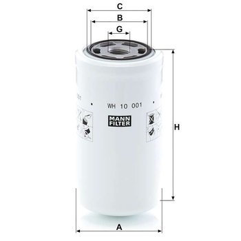 Filtru hidraulic - MANN-FILTER [WH 10 001]