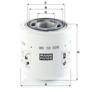 Filtru hidraulic - MANN-FILTER [WH 10 006]