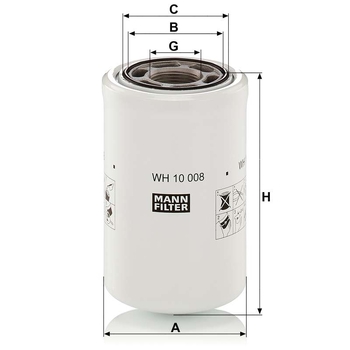 Filtru hidraulic - MANN-FILTER [WH 10 008]