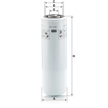 Filtru hidraulic - MANN-FILTER [WH 12 005]