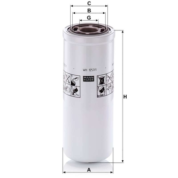 Filtru hidraulic - MANN-FILTER [WH 1257/1]