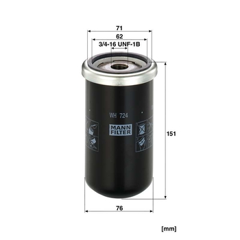 Filtru hidraulic transmisie - MANN-FILTER [WH 724]