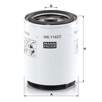 Filtru combustibil - MANN-FILTER [WK 1142/2 x]