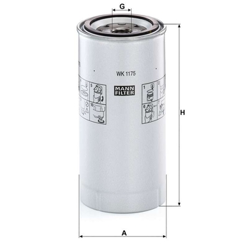 Filtru combustibil - MANN-FILTER [WK 1175 x]