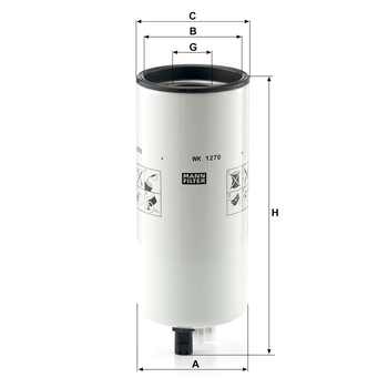 Filtru combustibil - MANN-FILTER [WK 1270]