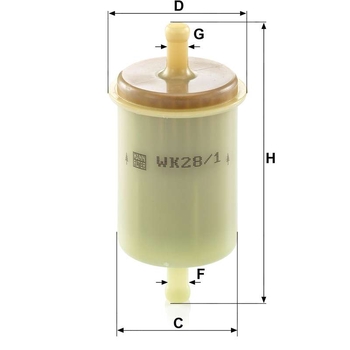 Filtru combustibil - MANN-FILTER [WK 28/1]