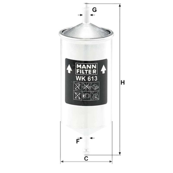 Filtru combustibil - MANN-FILTER [WK 613]
