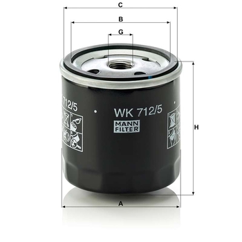 Filtru combustibil - MANN-FILTER [WK 712/5]