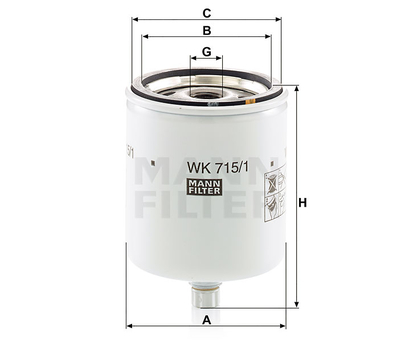 Filtru combustibil - MANN-FILTER [WK 715/1 x]