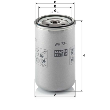 Filtru combustibil - MANN-FILTER [WK 724]