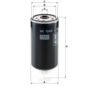 Filtru combustibil - MANN-FILTER [WK 724/6]