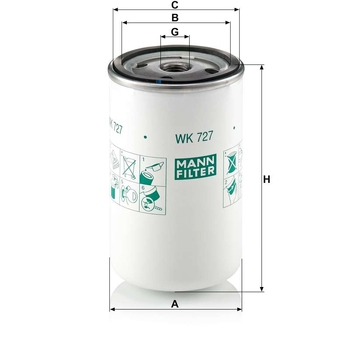 Filtru combustibil - MANN-FILTER [WK 727]