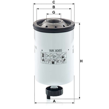 Filtru combustibil - MANN-FILTER [WK 8065]