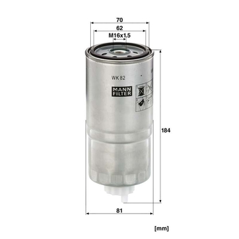 Filtru combustibil - MANN-FILTER [WK 82]