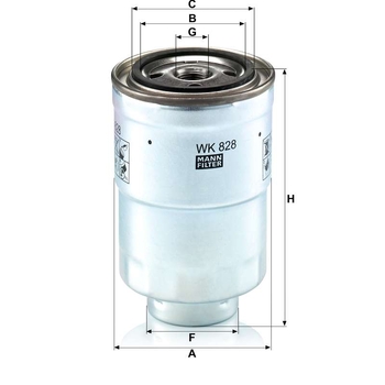 Filtru combustibil - MANN-FILTER [WK 828 x]