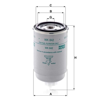 Filtru combustibil - MANN-FILTER [WK 842]