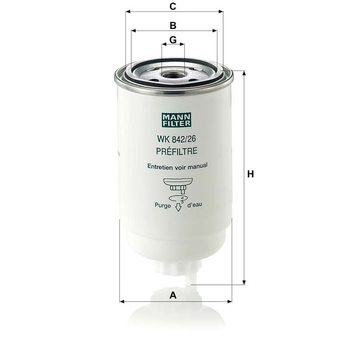 Filtru combustibil - MANN-FILTER [WK 842/26]