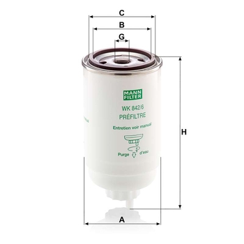 Filtru combustibil - MANN-FILTER [WK 842/6]