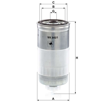 Filtru combustibil - MANN-FILTER [WK 845/1]