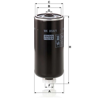 Filtru combustibil - MANN-FILTER [WK 854/1]