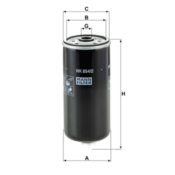 Filtru combustibil - MANN-FILTER [WK 854/2]