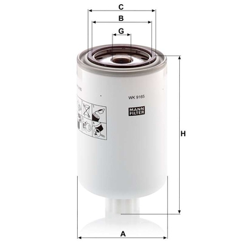 Filtru combustibil - MANN-FILTER [WK 9165 x]