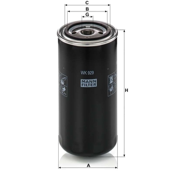 Filtru combustibil - MANN-FILTER [WK 929 x]