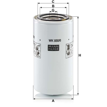 Filtru combustibil - MANN-FILTER [WK 930/6 x]