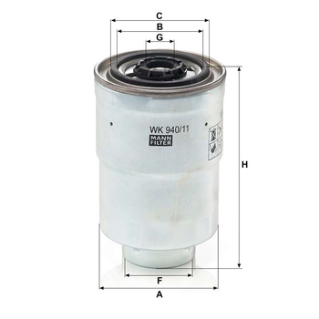 Filtru combustibil - MANN-FILTER [WK 940/11 x]