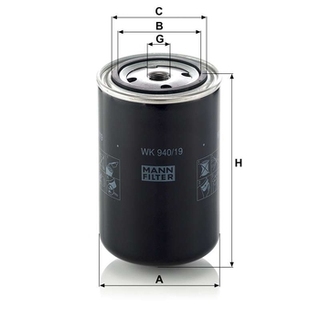 Filtru combustibil - MANN-FILTER [WK 940/19]