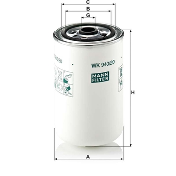 Filtru combustibil - MANN-FILTER [WK 940/20]
