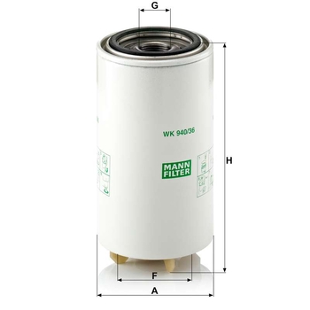 Filtru combustibil - MANN-FILTER [WK 940/36 x]