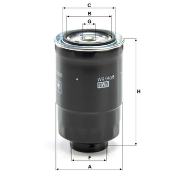 Filtru combustibil - MANN-FILTER [WK 940/6 x]