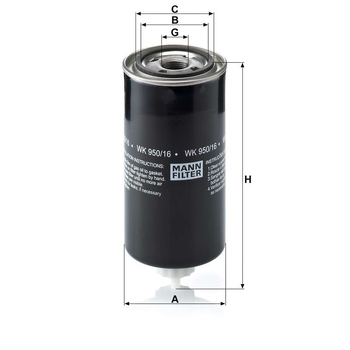 Filtru combustibil - MANN-FILTER [WK 950/16 x]