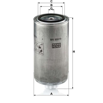Filtru combustibil - MANN-FILTER [WK 950/19]
