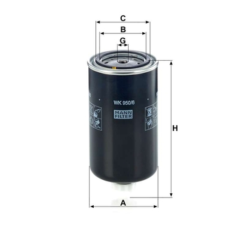 Filtru combustibil - MANN-FILTER [WK 950/6]