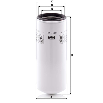 Filtru ulei - MANN-FILTER [WP 12 120/1]