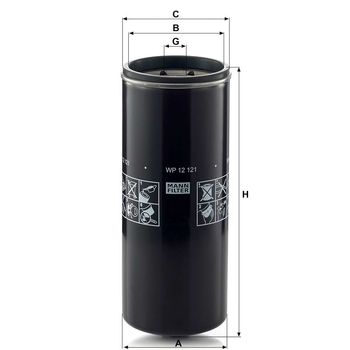 Filtru ulei - MANN-FILTER [WP 12 121]