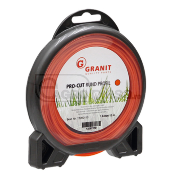 Fir nylon - ProCut, rotund, 1,6mm x 15m - trimmer / motocoasa - GRANIT [13282110]
