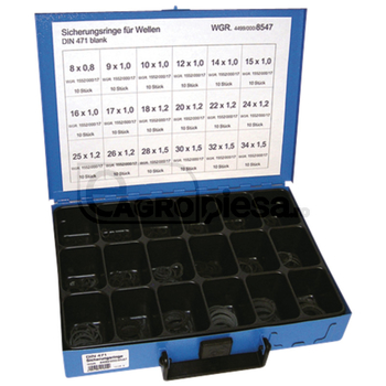 Sortiment inele siguranta exterioare, trusa 180buc - GRANIT BLACK EDITION [487SET36]