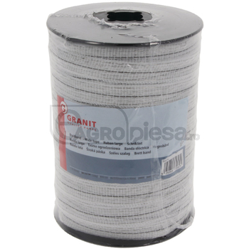 Banda gard electric alba 20mm x 200m, 4x0,22x0,3, 2,78(C)/m, 120kg - GRANIT [580214]