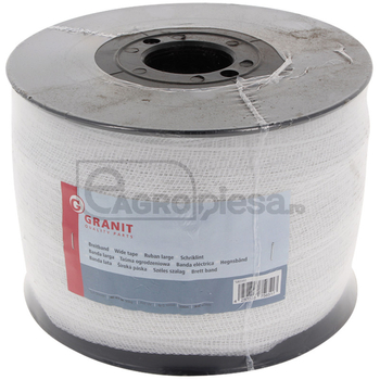 Banda gard electric alba 40mm x 200m, 8x0,16mm, 5,4Ω/m, 90kg - GRANIT [580391]