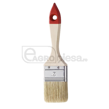 Pensula vopsea, plata 60x13mm peri sintetici si maner lemn - MAKO [300352960K]