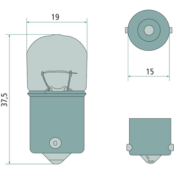 Bec R10W 12V 10W - set 10buc in cutie - GRANIT [47712V10WK]