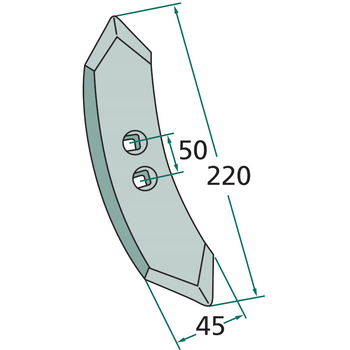Brazdar 45x7x220 - GRANIT [180101.307001]