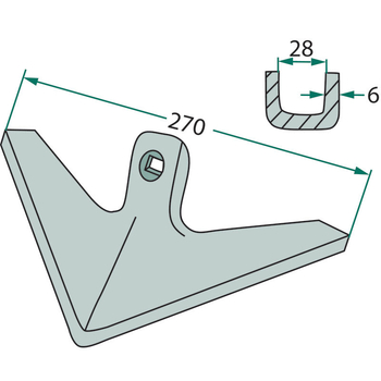 Brazdar laba de gasca 270x6 ptr Bednar / Farmet - GRANIT [180101.86014]