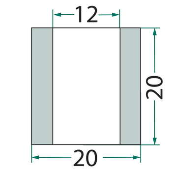 Bucsa - 12x20x20 - tocator vegetale Votex - GRANIT [18063-VOT-61]