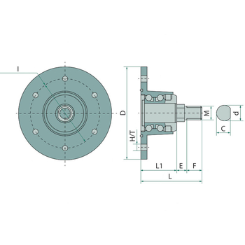 Butuc disc - #IL40-112/5T-M24X2 - GRANIT [12140637]
