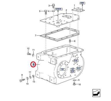 Carcasa cutie de viteze New Holland TX67 - CNH Industrial [84037755]